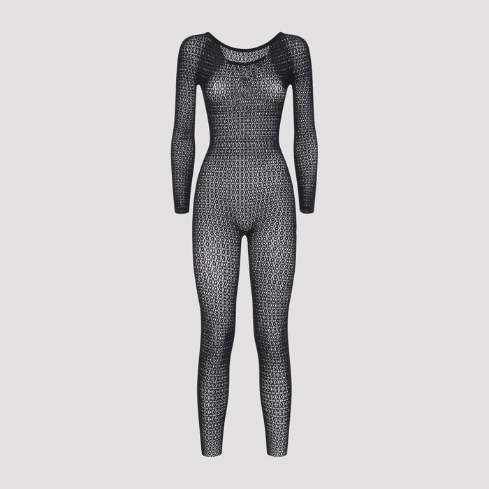 Daisy Net Catsuit Black Polyamide Elastane Dress