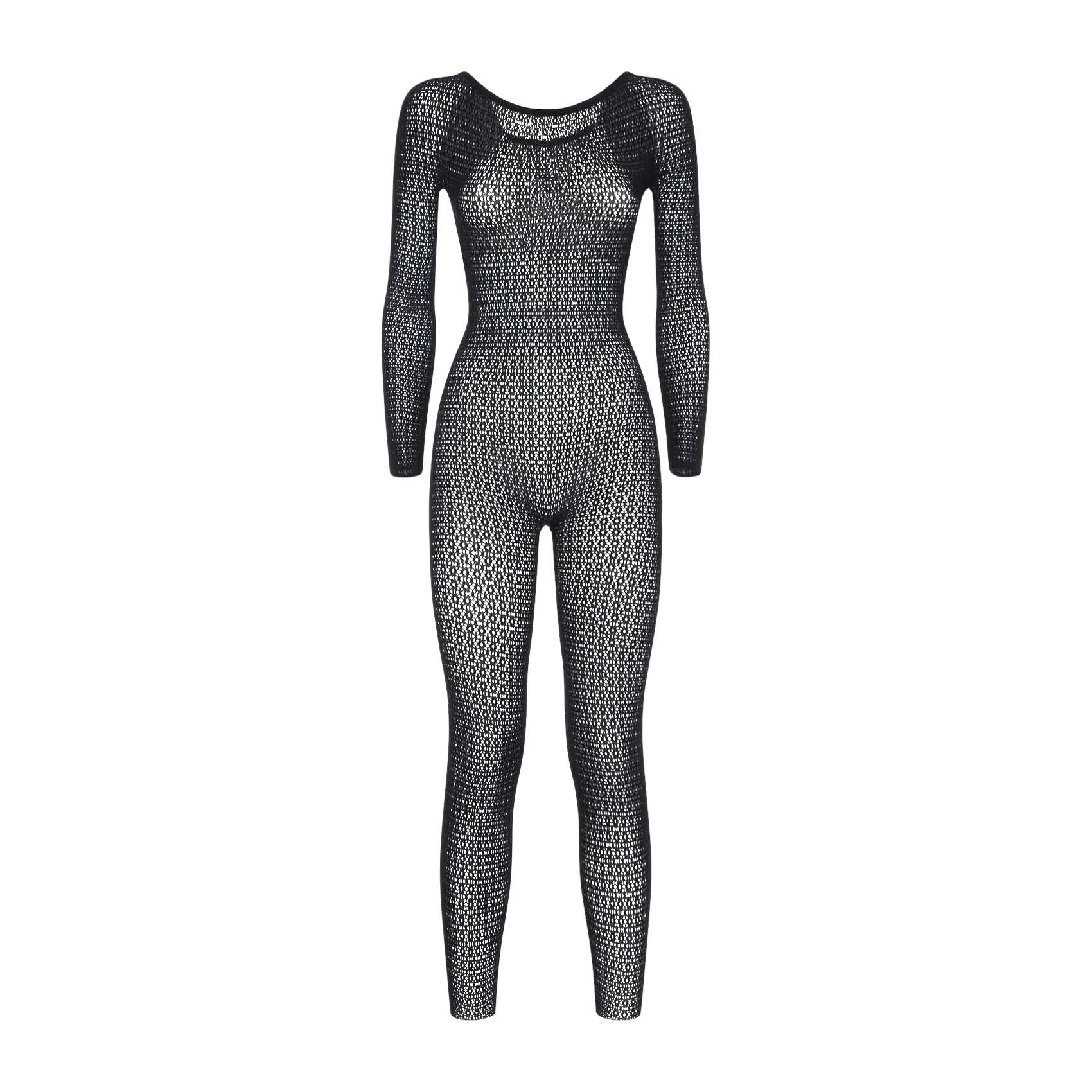 Daisy Net Catsuit Black Polyamide Elastane Dress