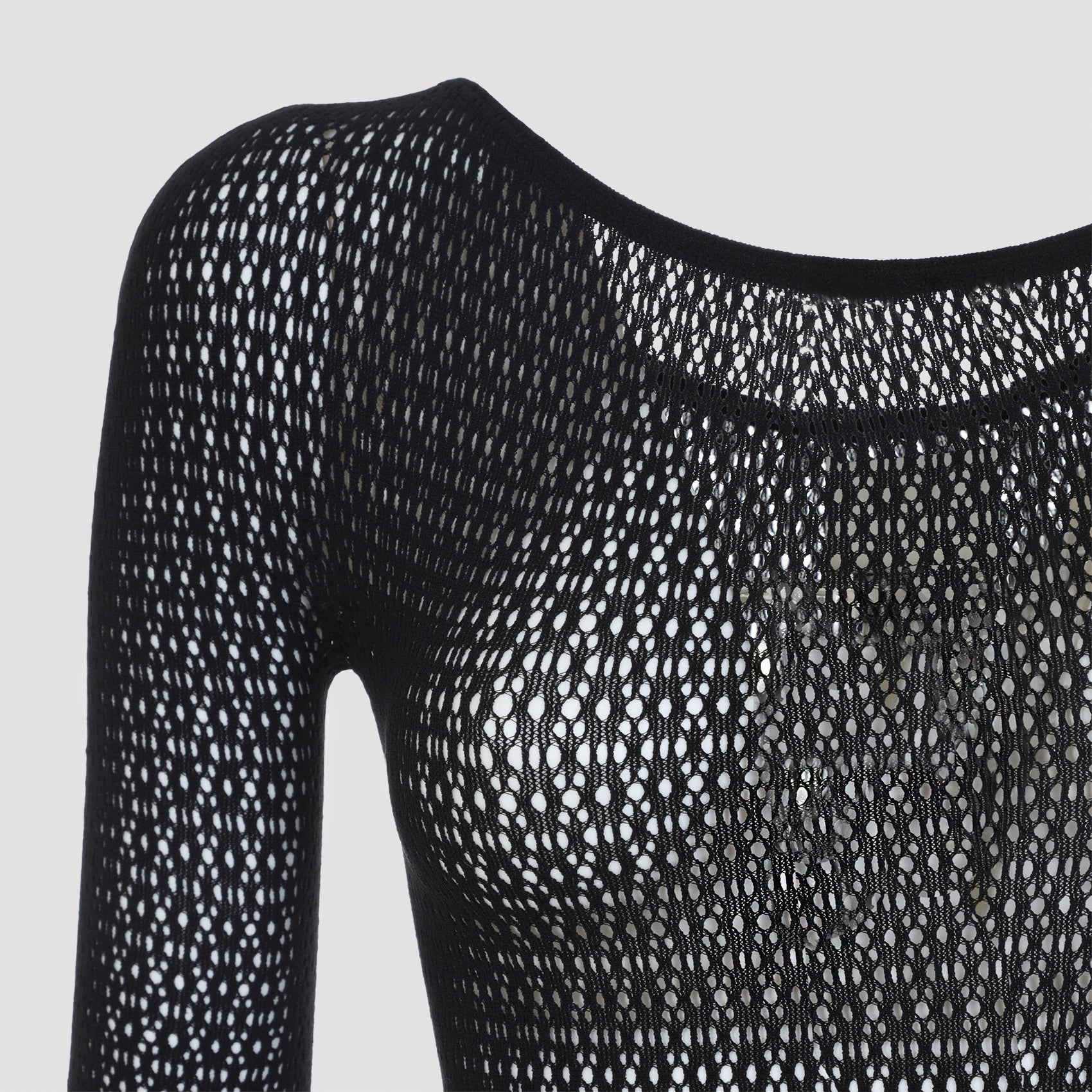 Daisy Net Catsuit Black Polyamide Elastane Dress