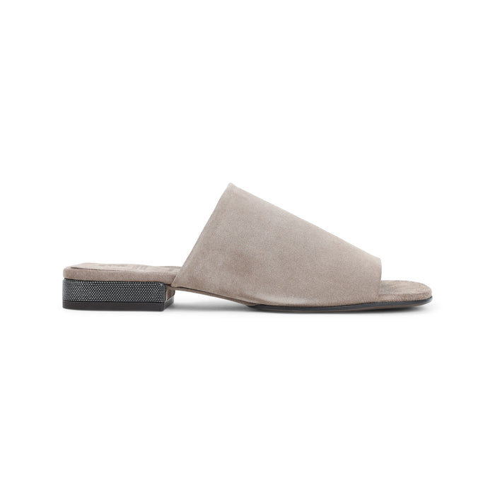 Suede Flat Sandals Nude & Neutrals Leather Shoe