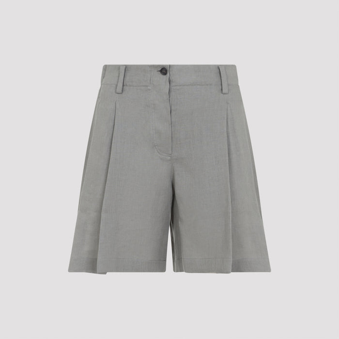 Linen Bermuda Green Short