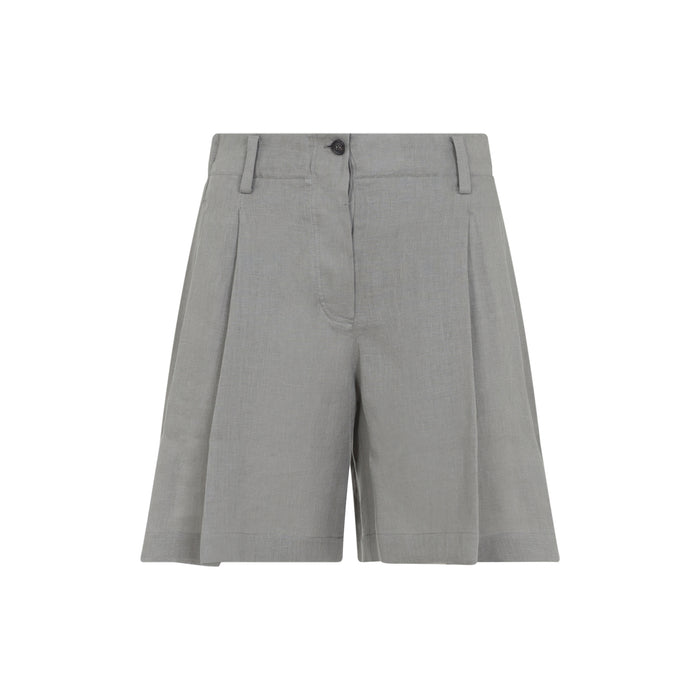 Linen Bermuda Green Short