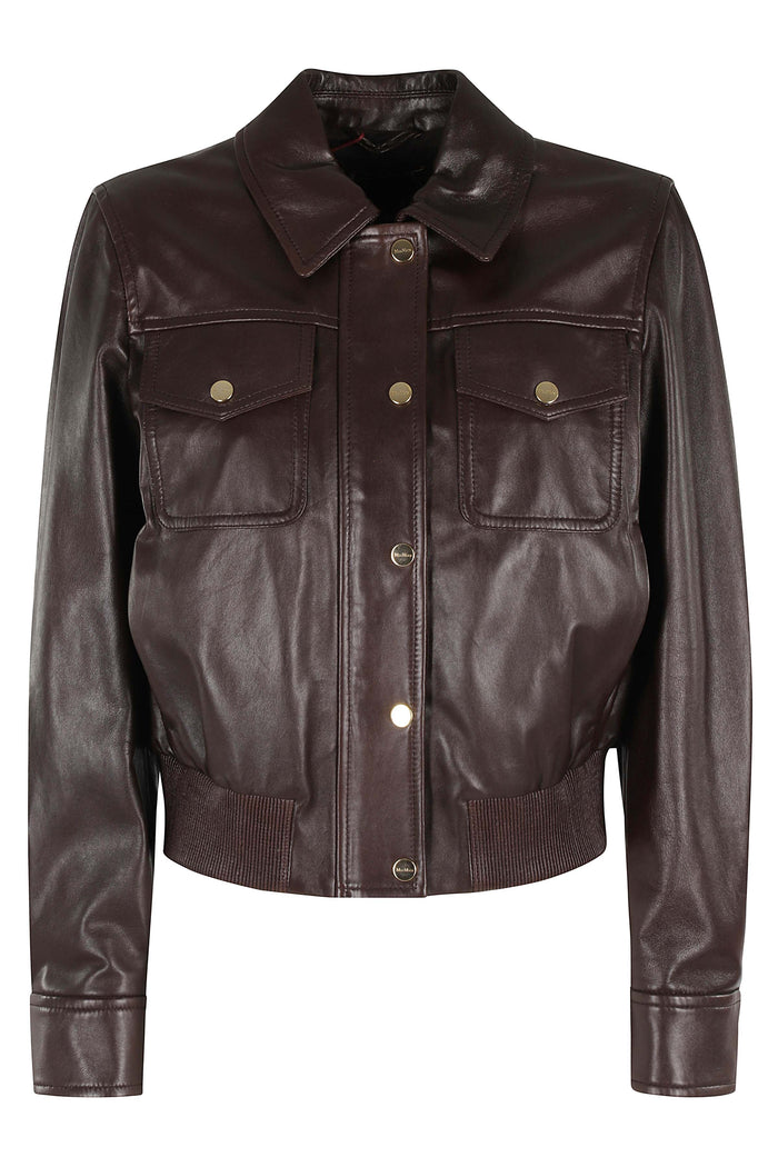 Biada Brown Agnello; Fodera In Poliestere Giubbotto