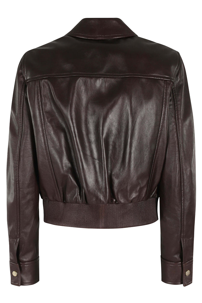 Biada Brown Agnello; Fodera In Poliestere Giubbotto