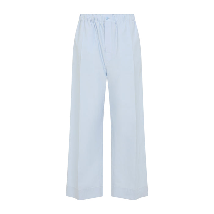 Pull On Trousers Blue Cotton Pant