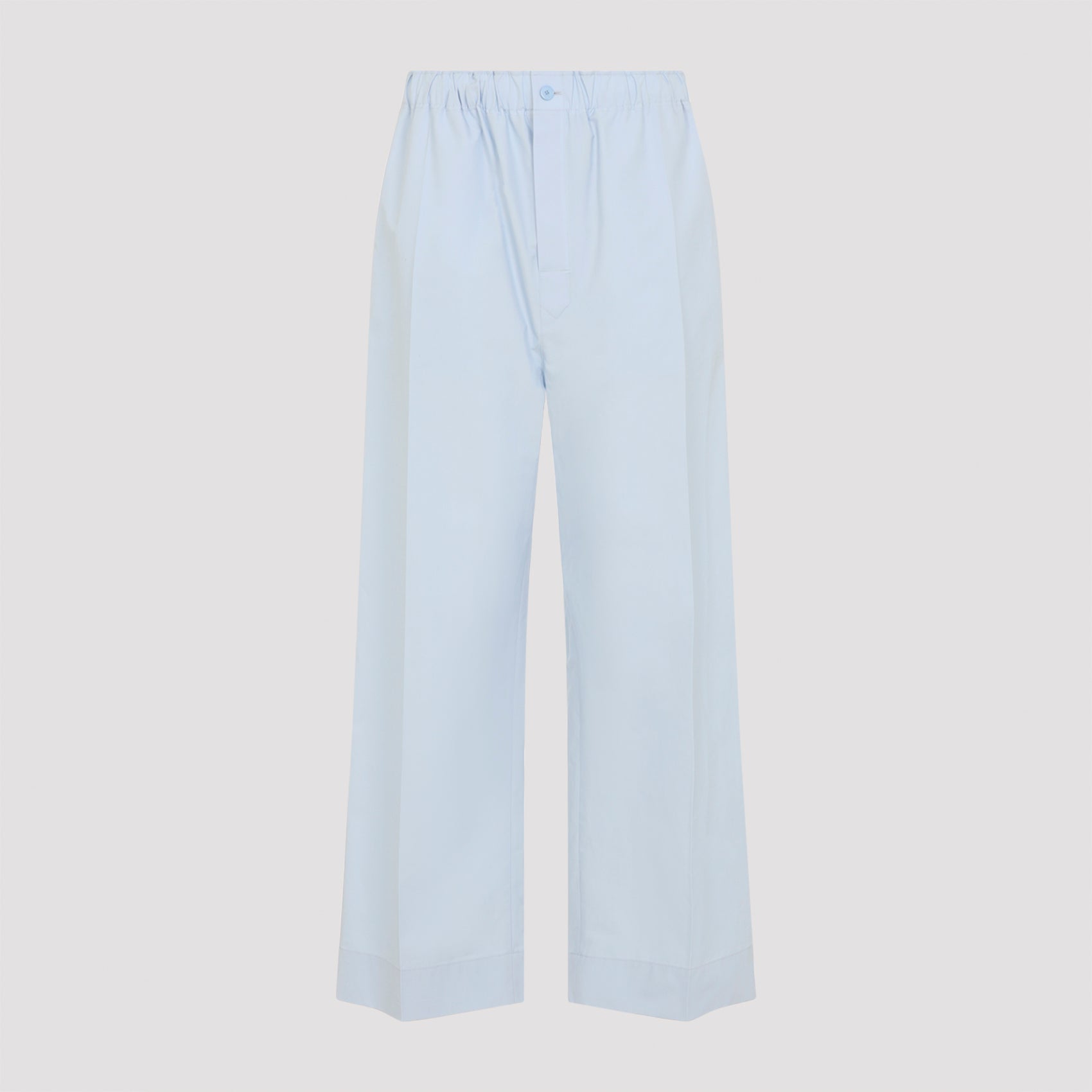 Pull On Trousers Blue Cotton Pant