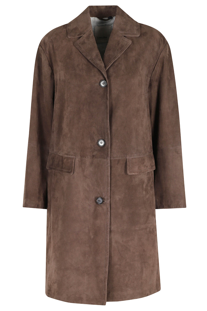 Ortensia Brown Pelle Scamosciata Giacca