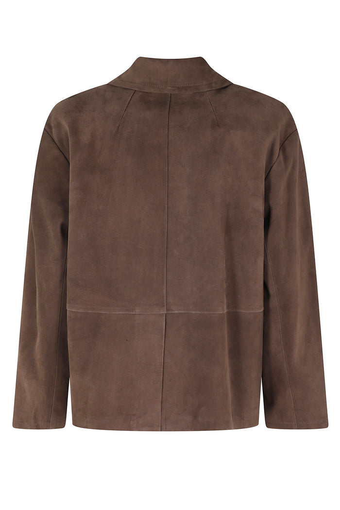 Charme Brown Pelle Scamosciata Giubbotto