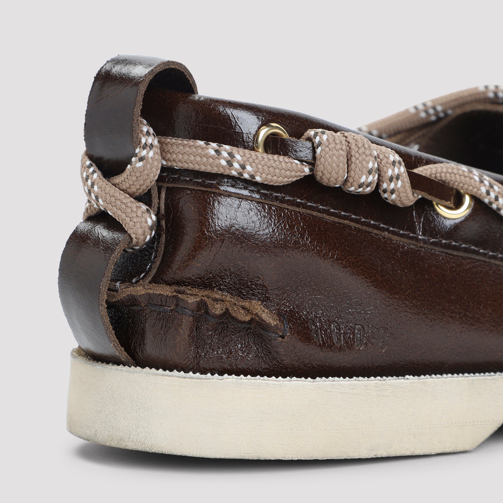 Boat Loafers Brown Cow Leather Shoe