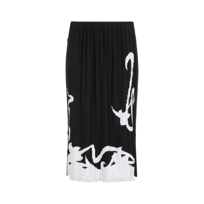 Lanvin Pleated Long Skirt Polyester