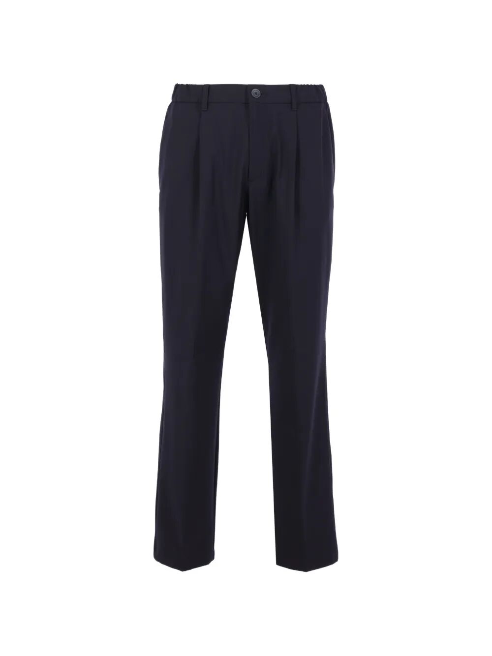 Pants Blue Polyester Wool Elastane