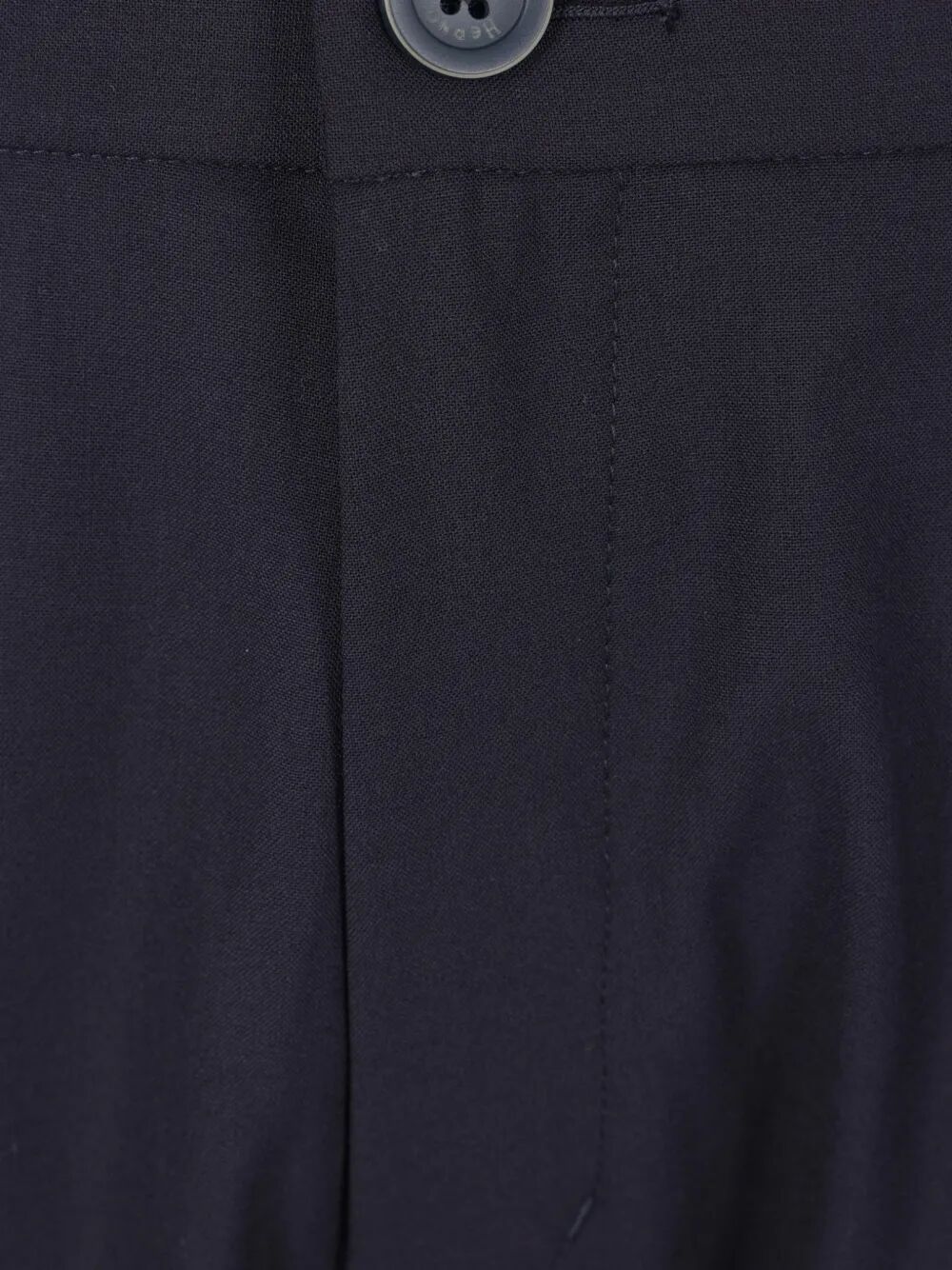 Pants Blue Polyester Wool Elastane