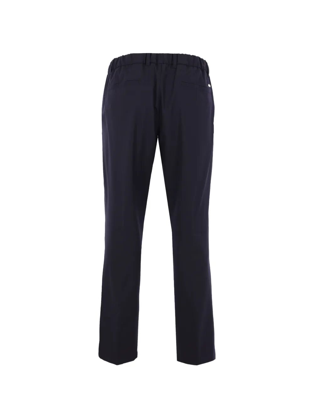 Pants Blue Polyester Wool Elastane