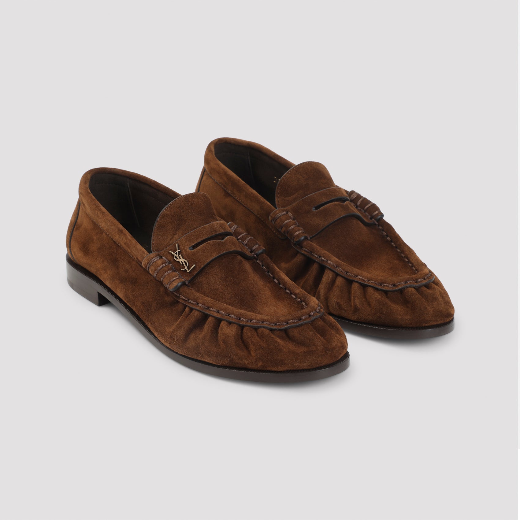 15 Loafers Brown Suede Calf Leather Shoe