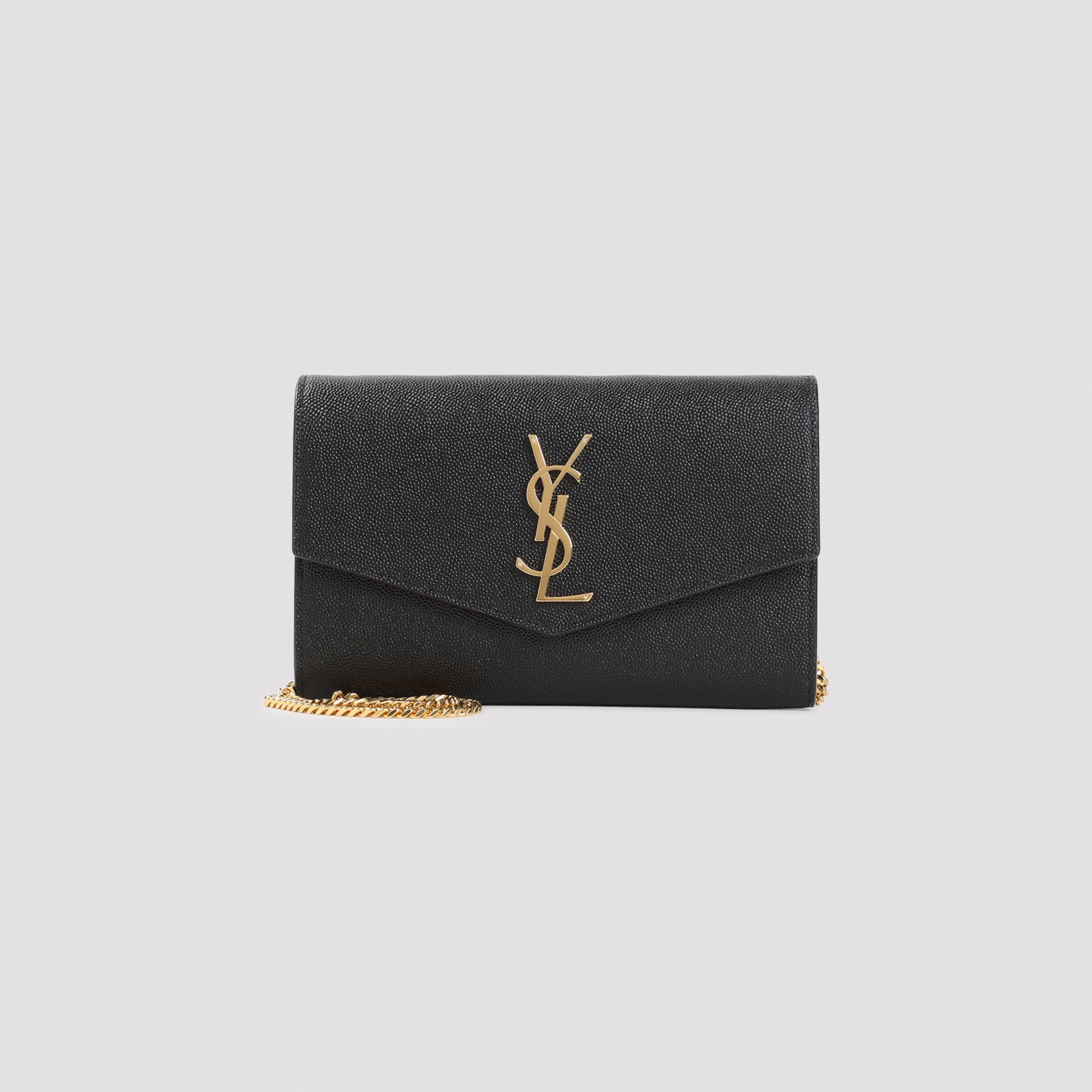 Uptown Chain Wallet Black Calf Leather Smallleathergoods