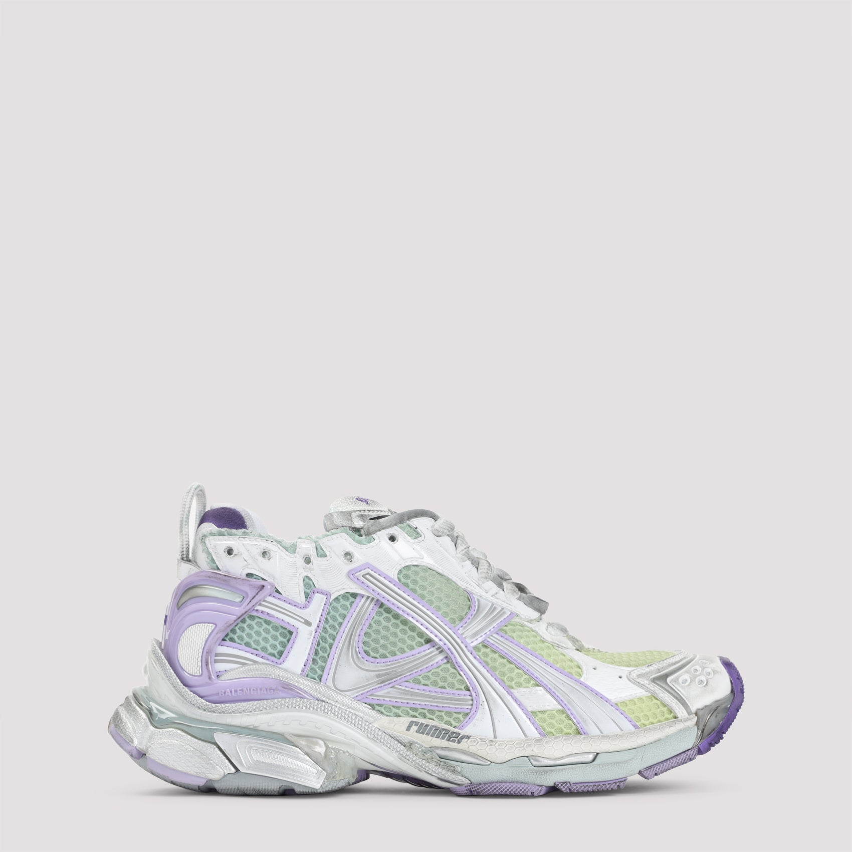 Runner Sneakers Multicolour Leather Textile Rubber Shoe