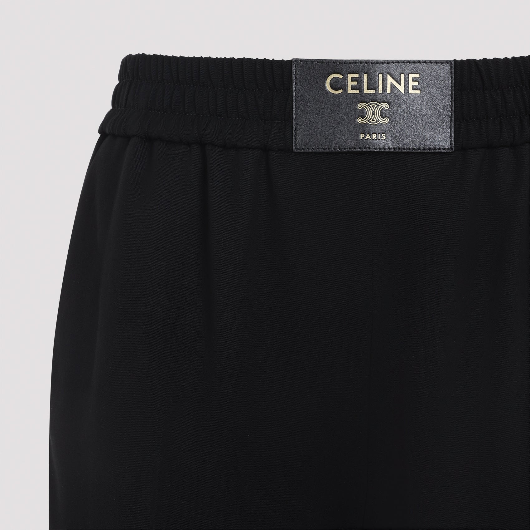 Elastic Waist Trousers Wool