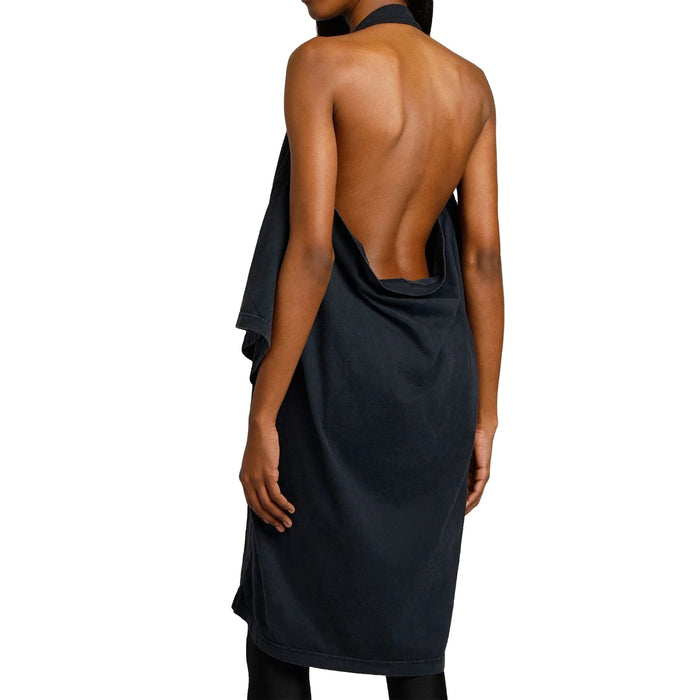 Icon Print T-Shirt Dress Black Cotton