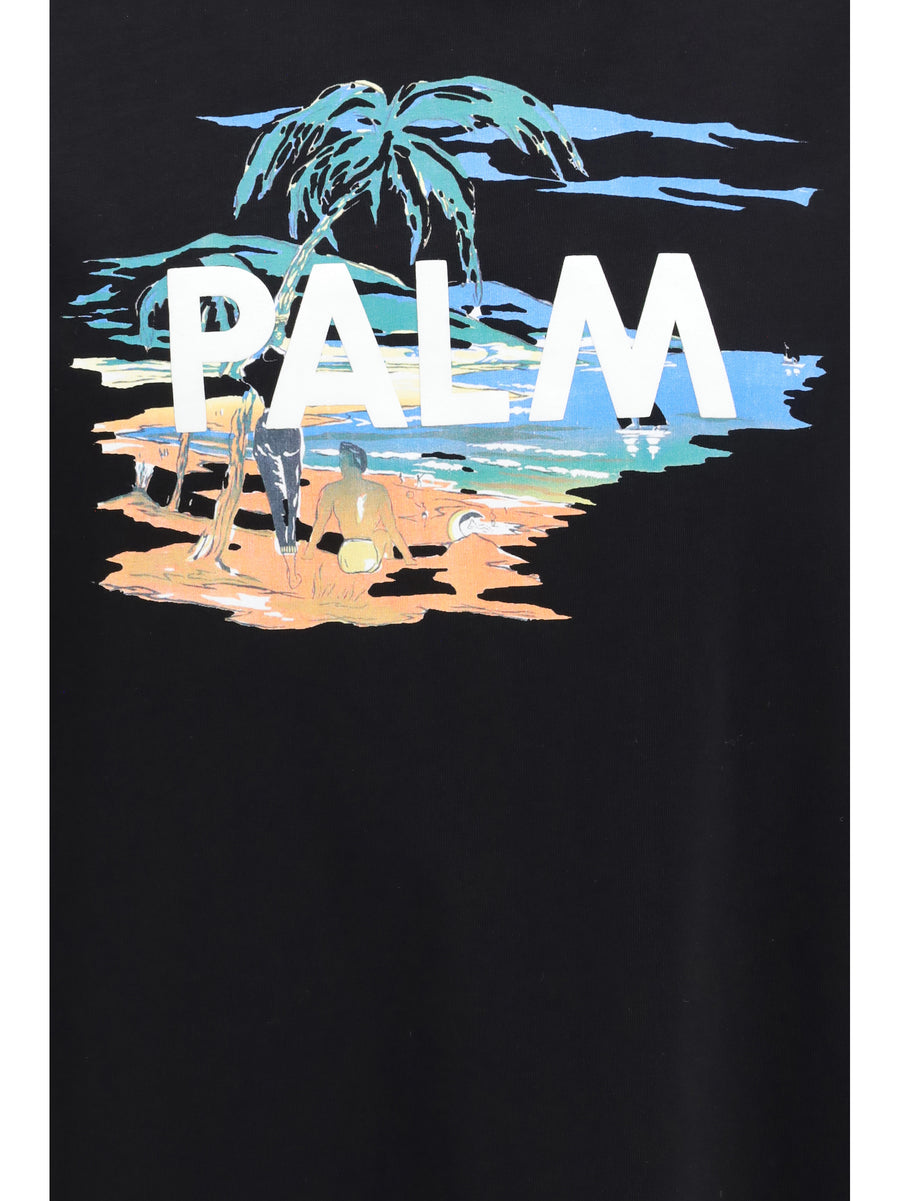T-Shirt Palm Island Black-Multicolour Black/multicolour Cotton T-shirts