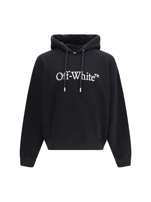 Hoodie Big Logo Bookkish Over Black-White Black/white Cotton Sweatshirts
