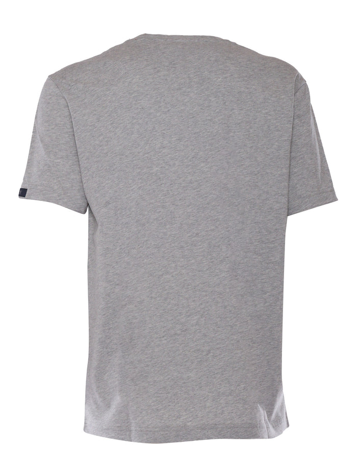 Grey t-shirt Brown Cotton Short Sleeves