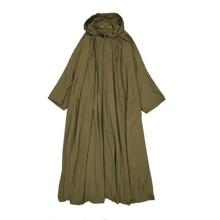 Herno Oversized Hooded Coat Green Polyester