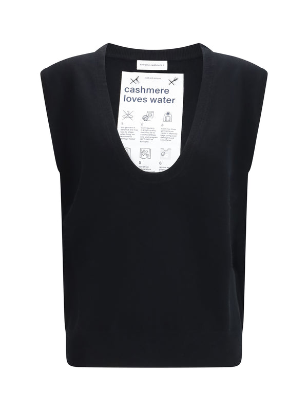 Sleeveless Sweater N°423 Lord Raven Cashmere