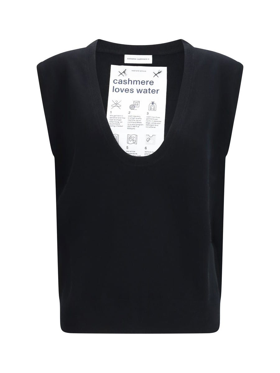 Sleeveless Sweater N°423 Lord Raven Cashmere