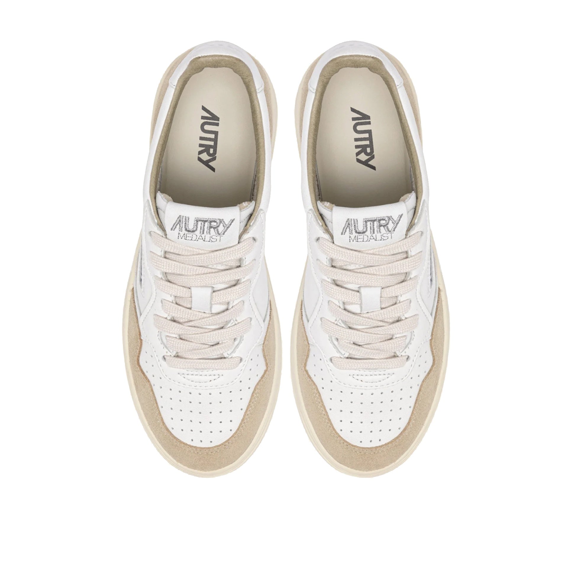 Autry Medalist Low Sneakers White Goat Leather