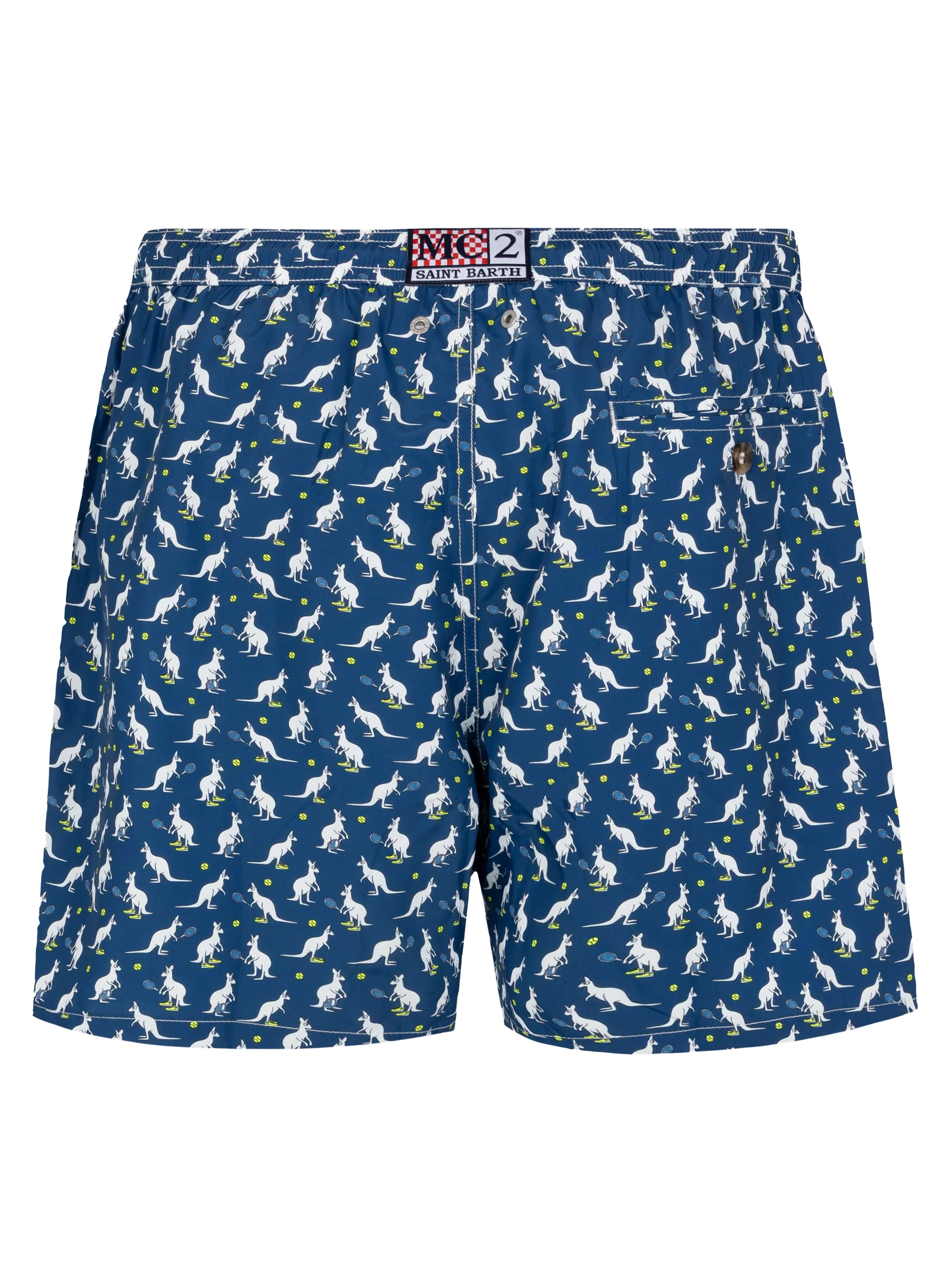 Lightweight Fabric Swim Shorts Lighting With Australian Print | Brand Special Edition Blue Swimshort