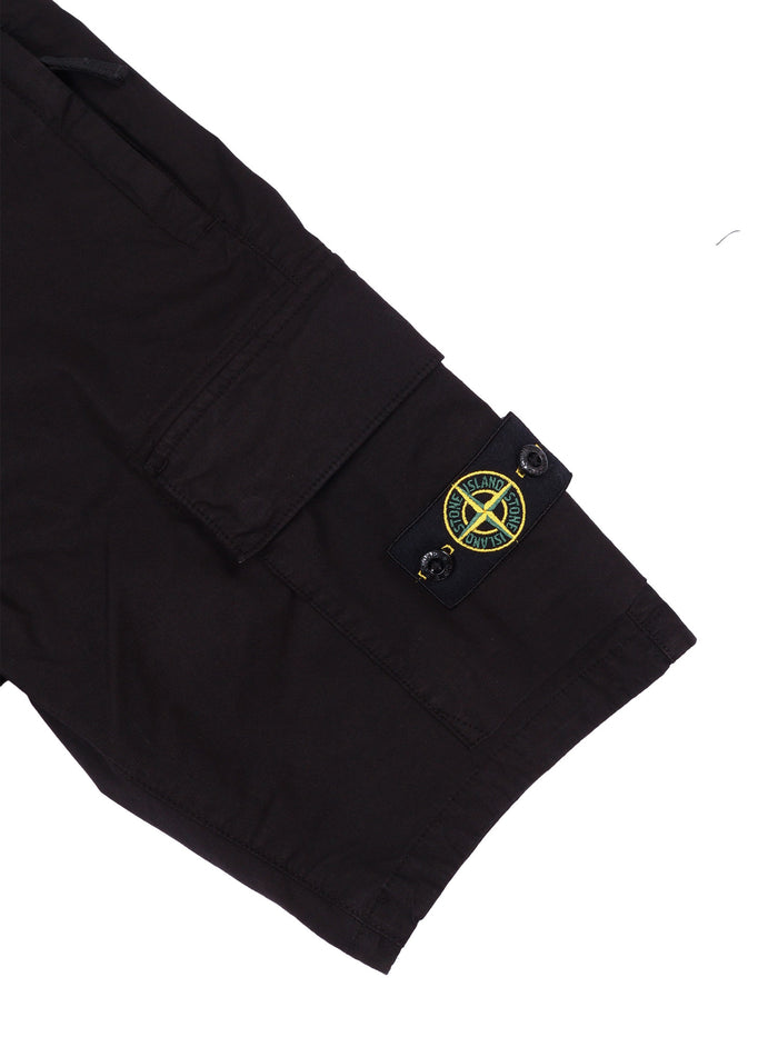 REGULAR BERMUDA Black Cotton Elastane Short