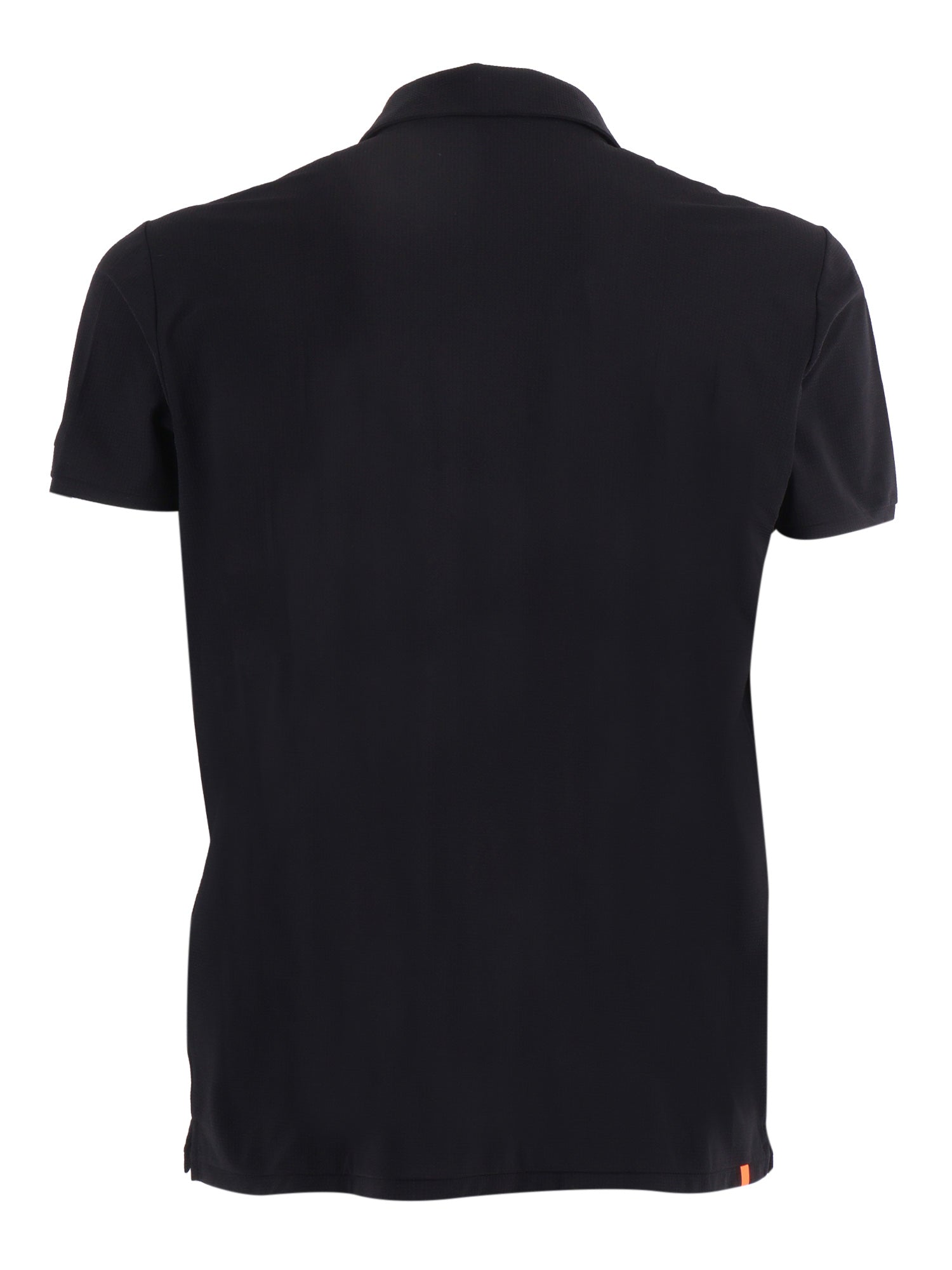 square polo Black Polyamide Elastane Short Sleeves