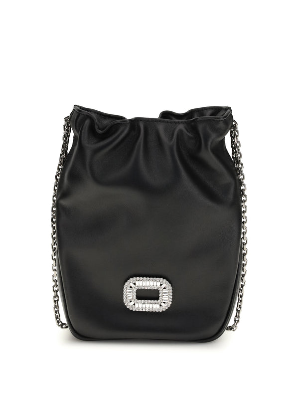 Bucket Bag Nano Pilgrim Black Lambskin