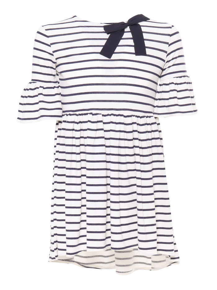 STRIPED DRESS WHITE-BLUE Multicolor