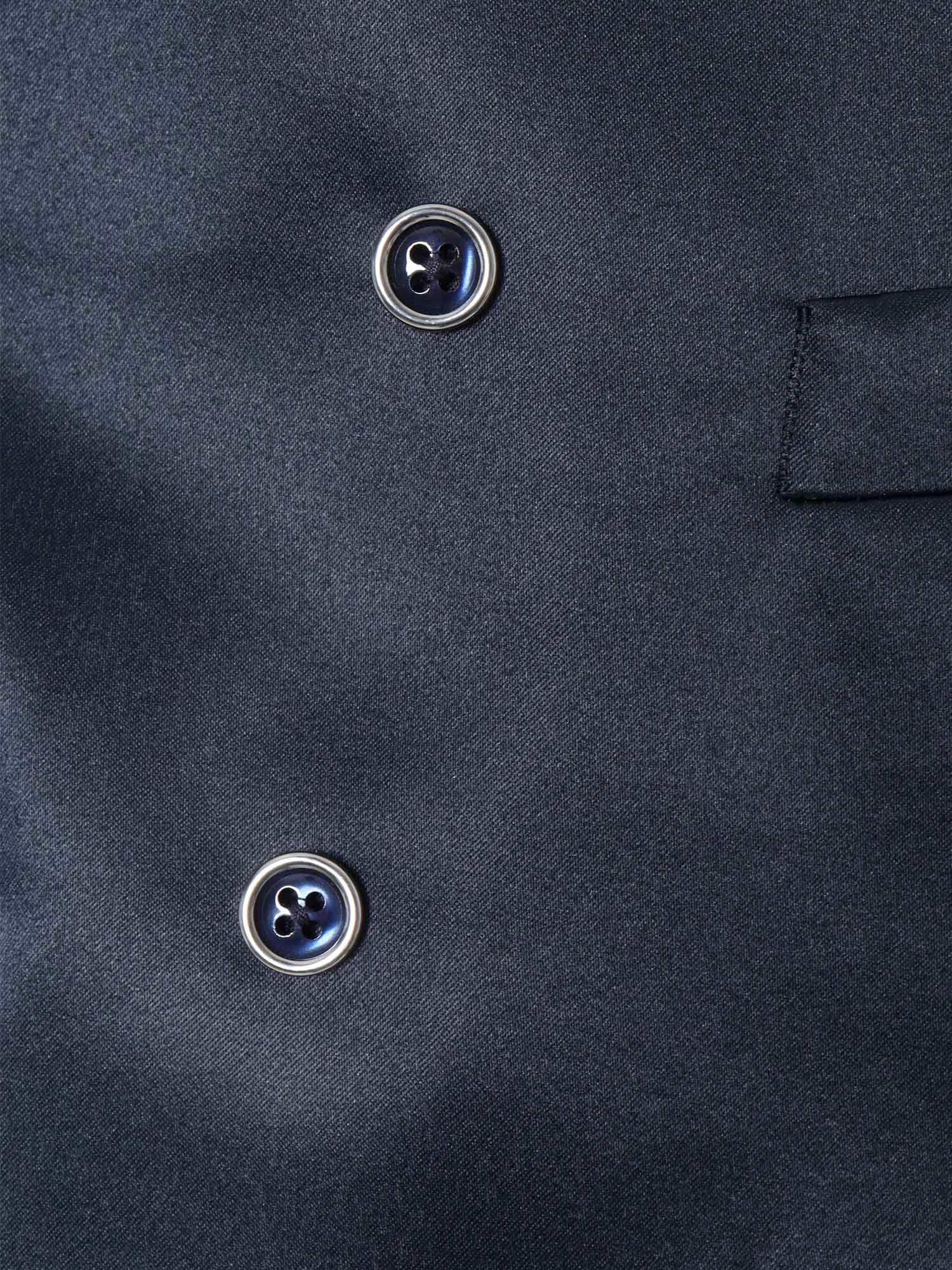 Blue double-breasted vest Polyester