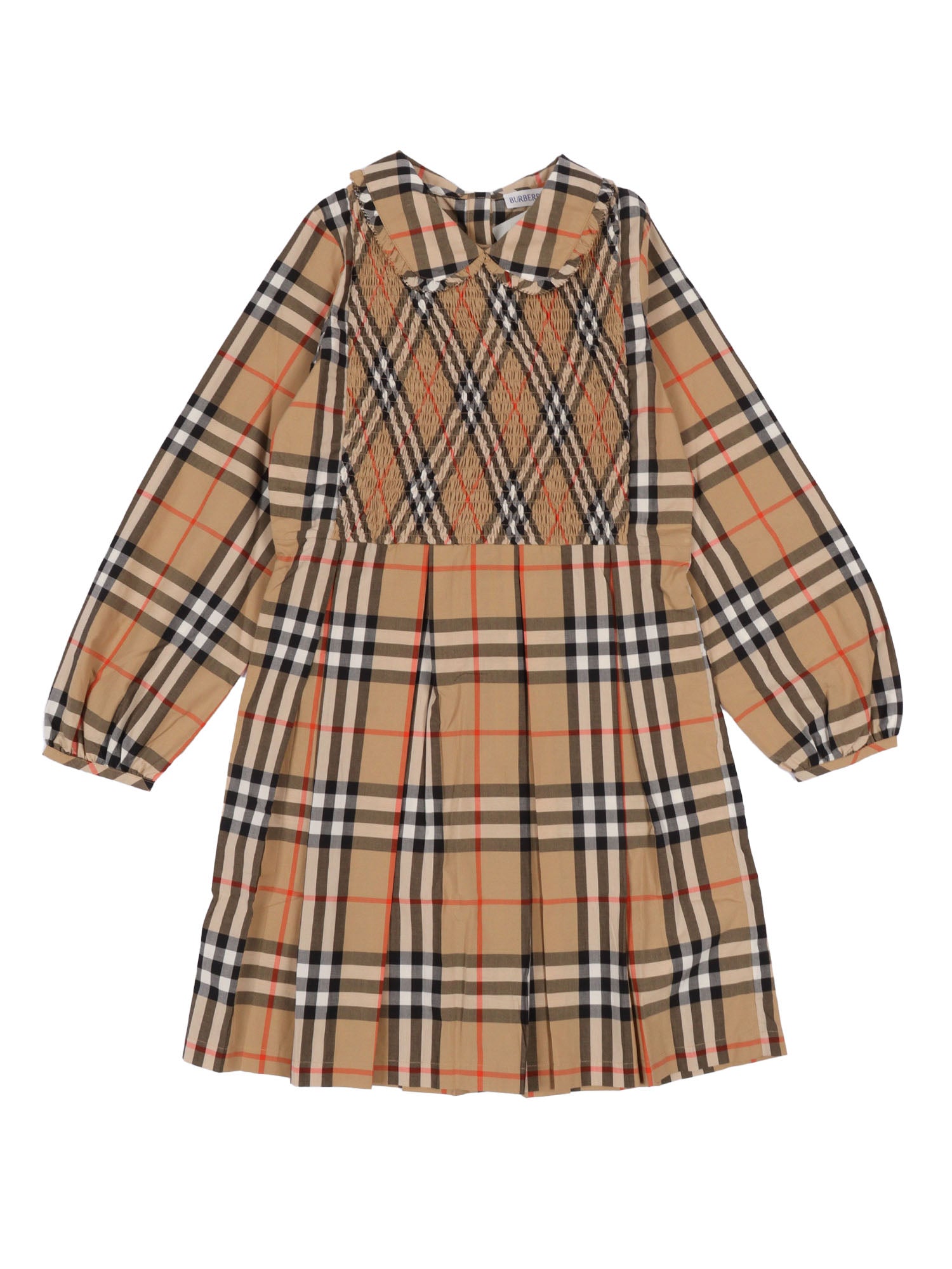 Kid Girl Dresses Beige Cotton
