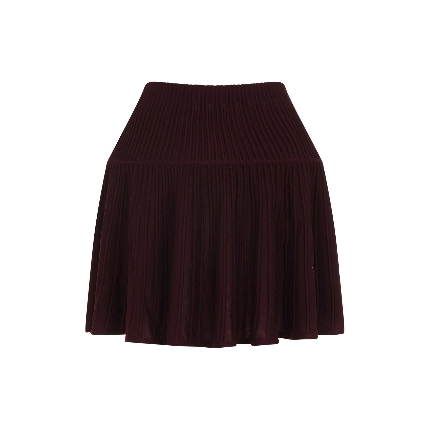 Crinoline Mini Skirt Red Wool Polyamide Elastane