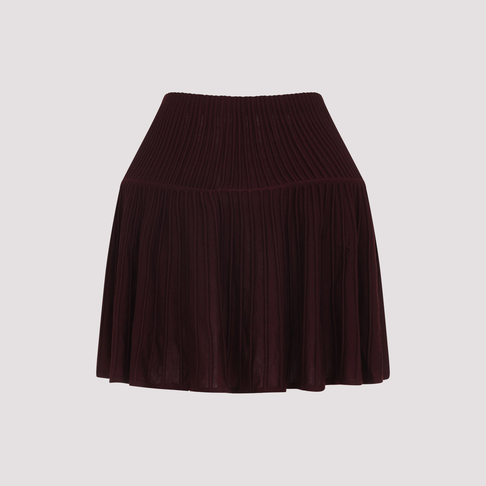 Crinoline Mini Skirt Red Wool Polyamide Elastane