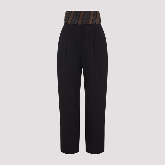 Belt Pants Nude & Neutrals Wool Lamb Leather