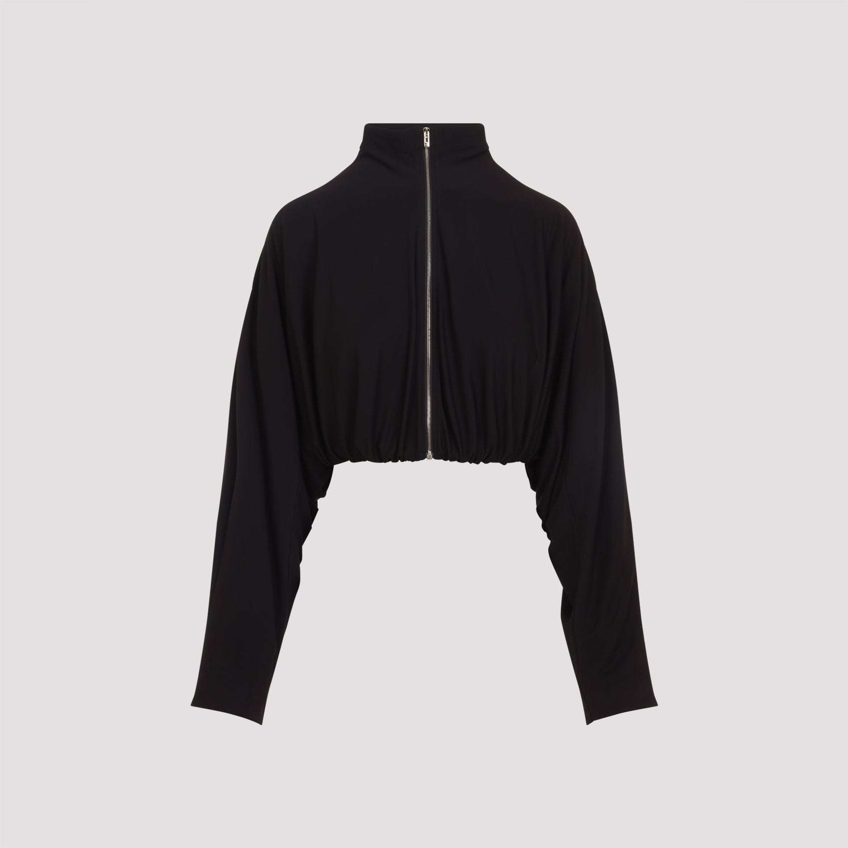 Draped Jacket Brown Viscose Polyamide