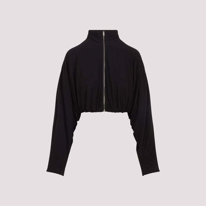 Draped Jacket Brown Viscose Polyamide