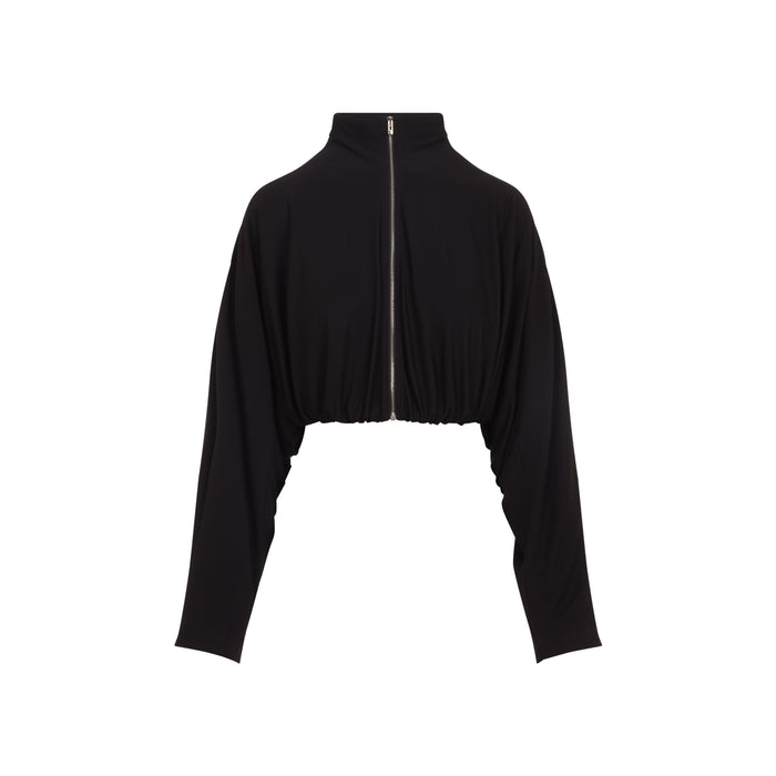 Draped Jacket Brown Viscose Polyamide