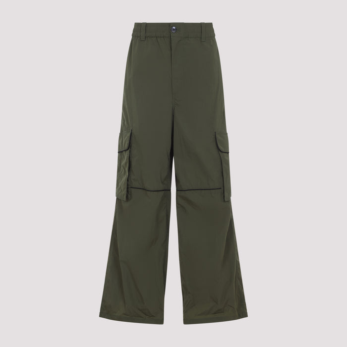 Nylon Cargo Pants Green Polyamide