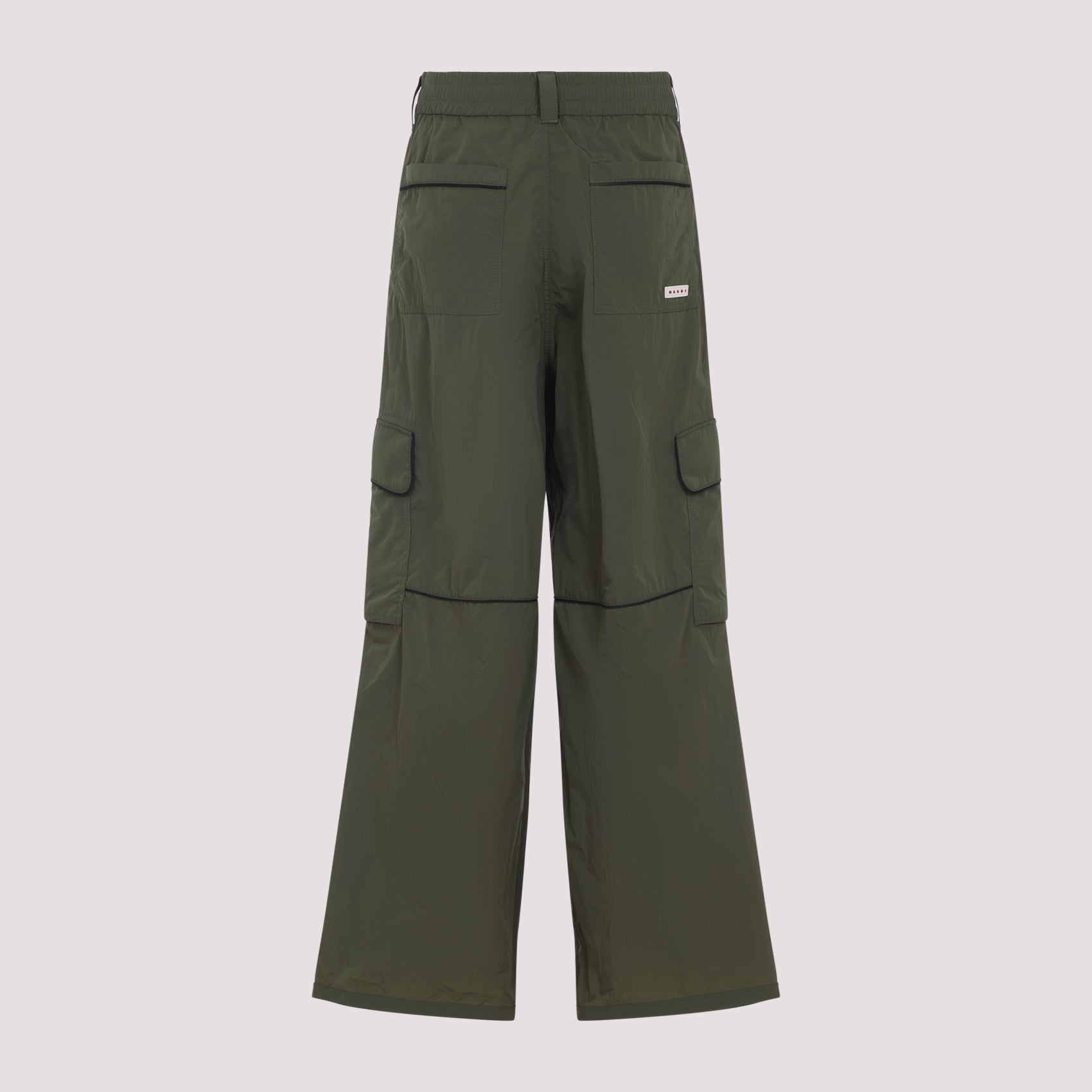 Nylon Cargo Pants Green Polyamide
