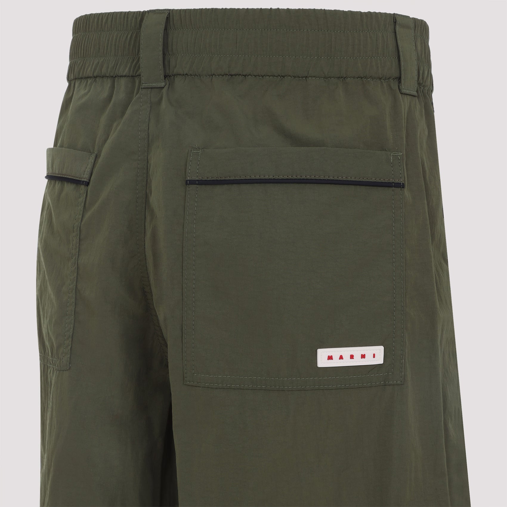 Nylon Cargo Pants Green Polyamide
