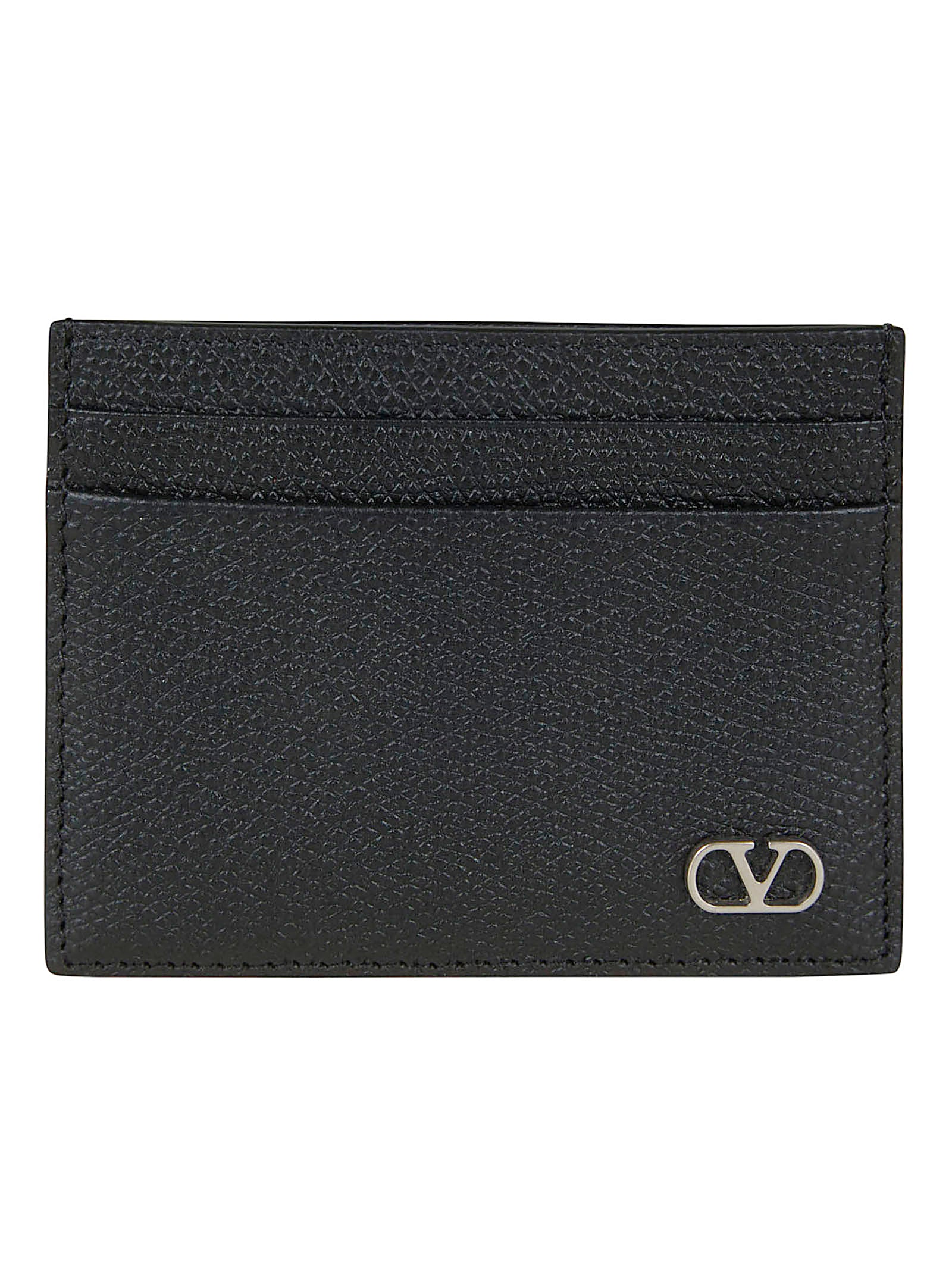 Card Holder Vlogo Signature. Black Portafoglio