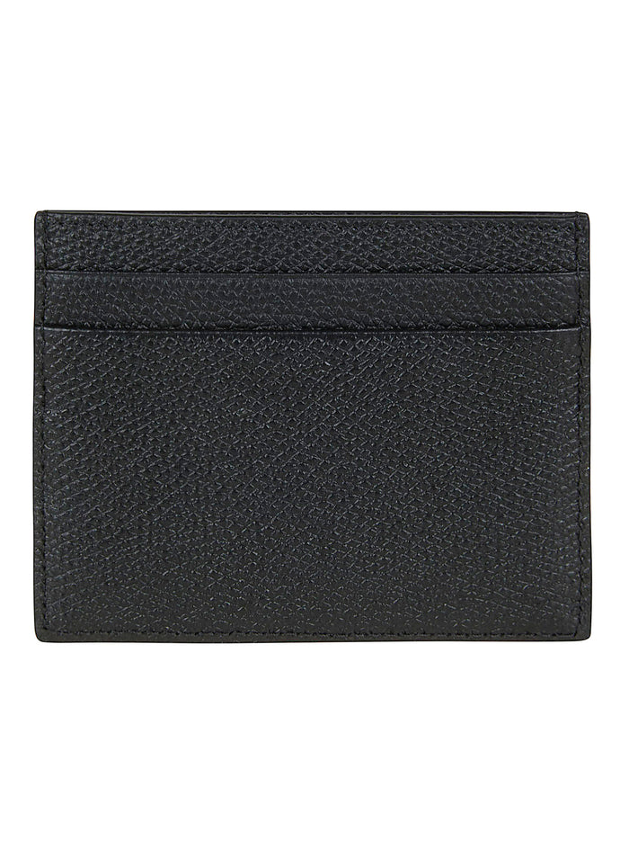Card Holder Vlogo Signature. Black Portafoglio