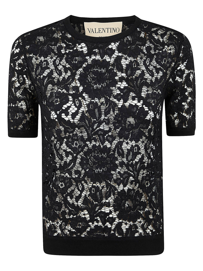 Maglia | Mossi Lace And Cotton Black Eapavi