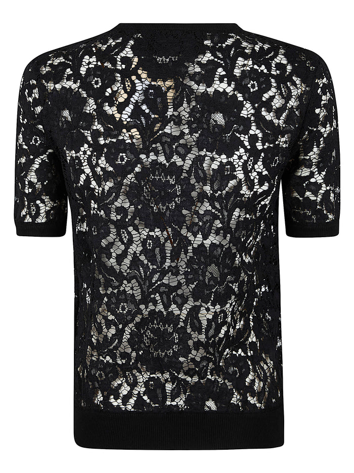 Maglia | Mossi Lace And Cotton Black Eapavi