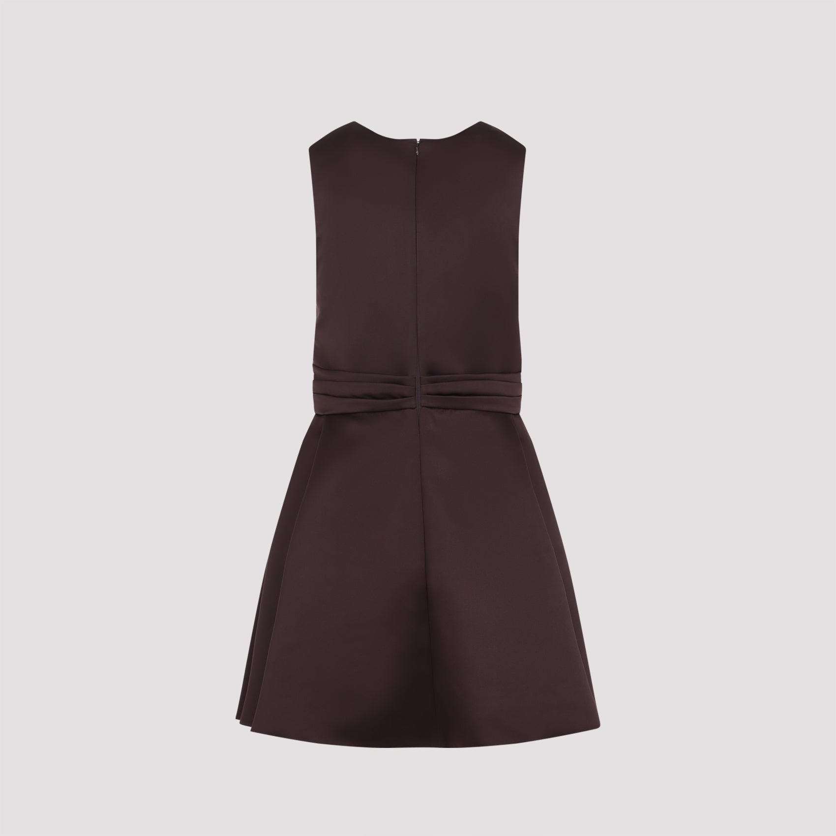 Duchesse Mini Dress Brown Polyester